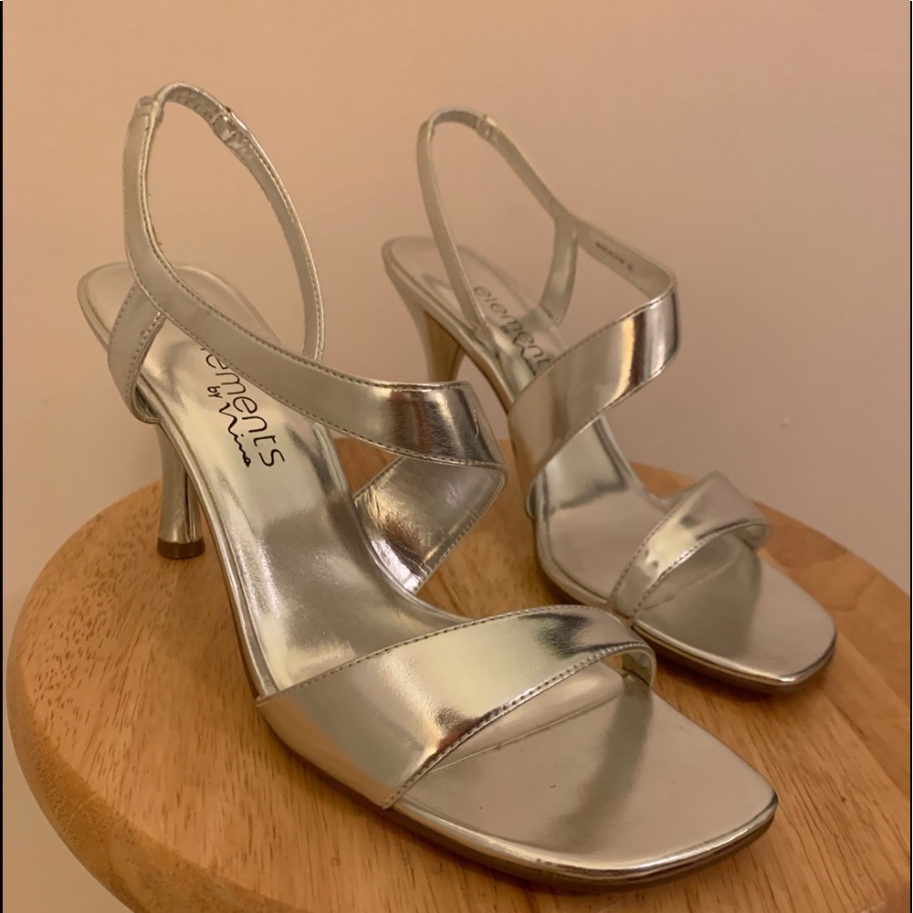 NWT Open Silver Dress 3” Heels
